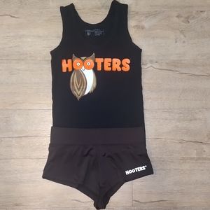 Hooters uniform tank+ cheeky shorts XS/XXS